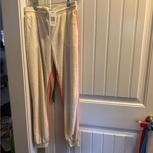 L*Space women Cream and Pink Sweatpants